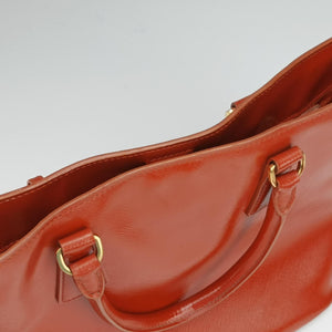 Pre-owned Prada Galleria Orange SAFFIANO Leather BN2316 shoulderbag | stylenewstar