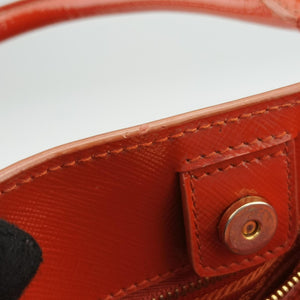 Pre-owned Prada Galleria Orange SAFFIANO Leather BN2316 shoulderbag | stylenewstar