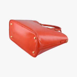 Pre-owned Prada Galleria Orange SAFFIANO Leather BN2316 shoulderbag | stylenewstar