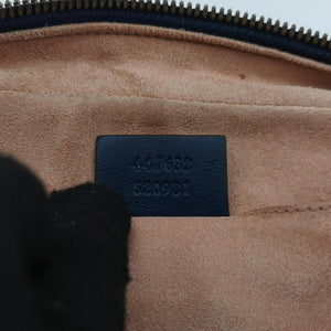 Pre-owned Gucci GG Marmont navy×Multicolour Leather 447632 shoulderbag | stylenewstar