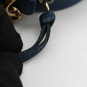Pre-owned Gucci GG Marmont navy×Multicolour Leather 447632 shoulderbag | stylenewstar