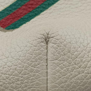 Pre-owned Gucci Print White Leather 527792 bum bag/waist bag | stylenewstar