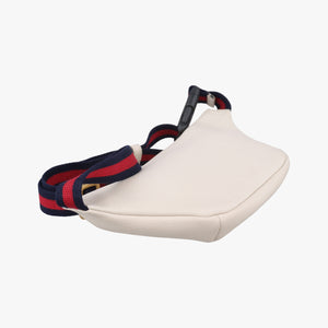 Pre-owned Gucci Print White Leather 527792 bum bag/waist bag | stylenewstar
