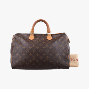 Pre-owned Louis Vuitton Speedy 35 Monogram/Brown Monogram canvas M41524 handbag | stylenewstar