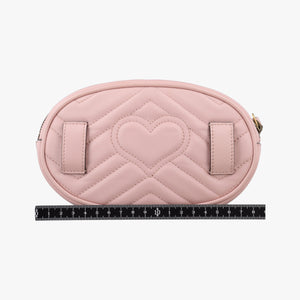 Pre-owned Gucci GG Marmont Pink Leather 476434 bum bag/waist bag | stylenewstar