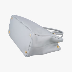 Pre-owned Prada Galleria Grey SAFFIANO Leather BN1801 shoulderbag | stylenewstar