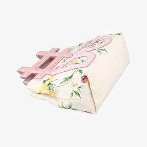 Vintage Dolce & Gabbana Floral Print Instabag White x Multicolor Canvas x Leather shoulderbag | stylenewstar