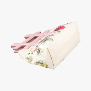 Vintage Dolce & Gabbana Floral Print Instabag White x Multicolor Canvas x Leather shoulderbag | stylenewstar