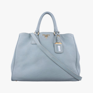 Pre-owned Prada Galleria Blue Leather BN1801 shoulderbag | stylenewstar