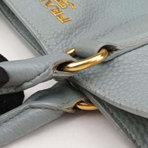 Pre-owned Prada Galleria Blue Leather BN1801 shoulderbag | stylenewstar