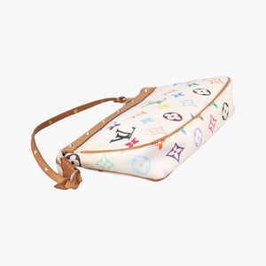 Pre-owned Louis Vuitton Pochette Accessoires white Monogram Multicolor M92649 shoulderbag | stylenewstar