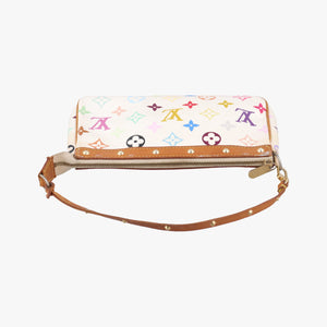 Pre-owned Louis Vuitton Pochette Accessoires white Monogram Multicolor M92649 shoulderbag | stylenewstar