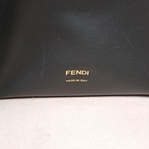 Pre-owned Fendi Flip black×red×brown Leather× Suede 8TB302 shoulderbag | stylenewstar