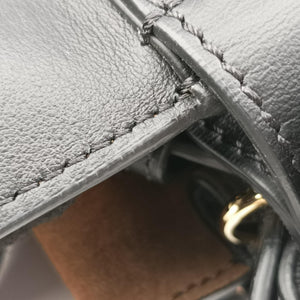 Pre-owned Fendi Flip black×red×brown Leather× Suede 8TB302 shoulderbag | stylenewstar