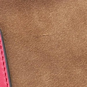 Pre-owned Fendi Flip black×red×brown Leather× Suede 8TB302 shoulderbag | stylenewstar