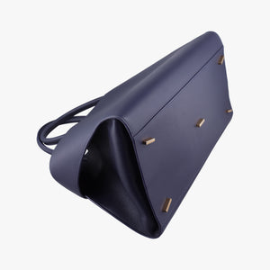 Pre-owned Ferragamo hug Navy leather shoulderbag | stylenewstar