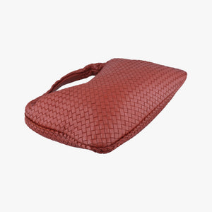 Pre-owned Bottega Veneta Intrecciato Red lambskin handbag | stylenewstar
