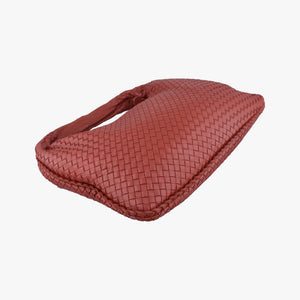 Pre-owned Bottega Veneta Intrecciato Red lambskin handbag | stylenewstar