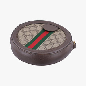 Pre-owned Gucci Ophidia Brown×beige×multi PVC coated canvas×Leather 550618 shoulderbag | stylenewstar