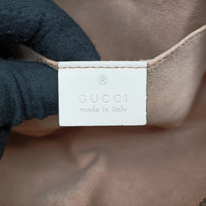Pre-owned Gucci GG Marmont White Leather 447632 shoulderbag | stylenewstar