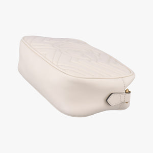 Pre-owned Gucci GG Marmont White Leather 447632 shoulderbag | stylenewstar