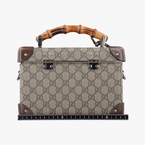 Vintage Gucci Padlock Brown PVC coated canvas×Leather 588351 shoulderbag | stylenewstar