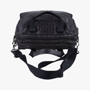 Pre-owned Bottega Veneta Intrecciato Black lambskin shoulderbag | stylenewstar