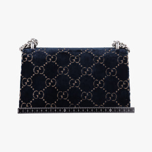 Pre-owned Gucci Dionysus Navy velour 499623 shoulderbag | stylenewstar