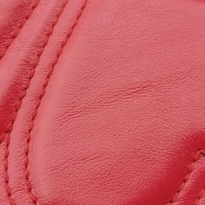 Pre-owned Gucci GG Marmont Red Leather 446744 shoulderbag | stylenewstar