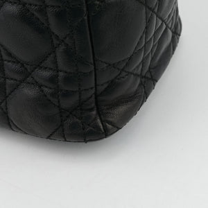 Pre-owned Christian Dior Lady Dior Black lambskin shoulderbag | stylenewstar