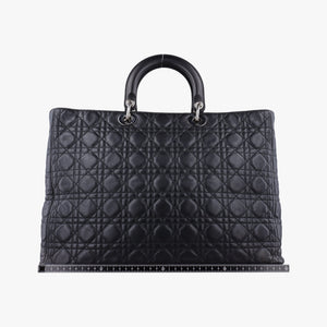 Pre-owned Christian Dior Lady Dior Black lambskin shoulderbag | stylenewstar