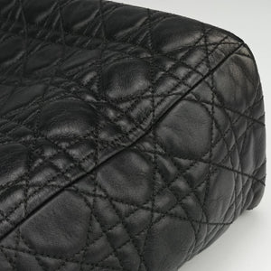 Pre-owned Christian Dior Lady Dior Black lambskin shoulderbag | stylenewstar