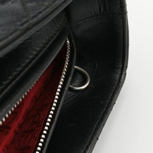 Pre-owned Christian Dior Lady Dior Black lambskin shoulderbag | stylenewstar