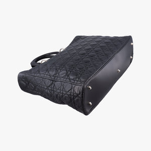 Pre-owned Christian Dior Lady Dior Black lambskin shoulderbag | stylenewstar
