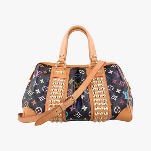 Pre-owned Louis Vuitton COURTNEY MM Noir Monogram Multicolor M45642 shoulderbag | stylenewstar