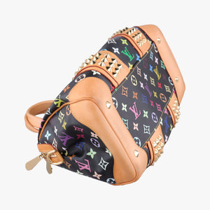 Pre-owned Louis Vuitton COURTNEY MM Noir Monogram Multicolor M45642 shoulderbag | stylenewstar