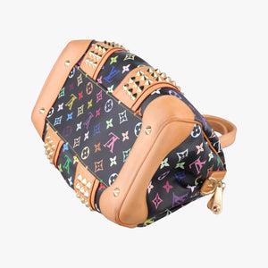 Pre-owned Louis Vuitton COURTNEY MM Noir Monogram Multicolor M45642 shoulderbag | stylenewstar