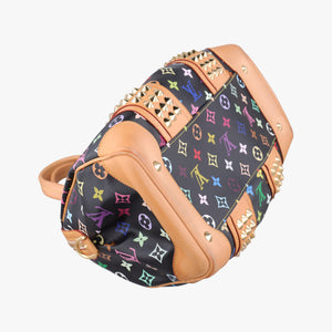 Pre-owned Louis Vuitton COURTNEY MM Noir Monogram Multicolor M45642 shoulderbag | stylenewstar