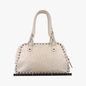 Vintage Christian Dior Dior Romantique Beige Oblique Canvas shoulderbag | stylenewstar