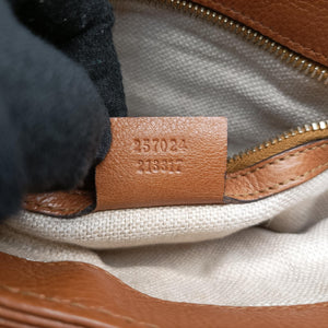 Pre-owned Gucci Marrakech Messenger Brown leather 257024 shoulderbag | stylenewstar
