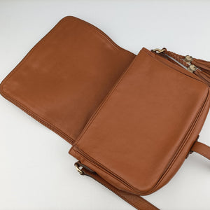Pre-owned Gucci Marrakech Messenger Brown leather 257024 shoulderbag | stylenewstar