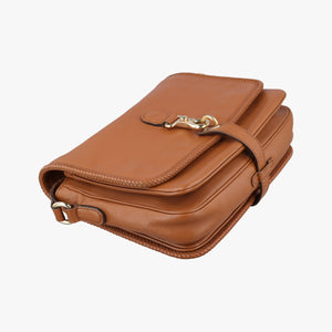 Pre-owned Gucci Marrakech Messenger Brown leather 257024 shoulderbag | stylenewstar