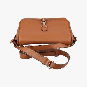 Pre-owned Gucci Marrakech Messenger Brown leather 257024 shoulderbag | stylenewstar