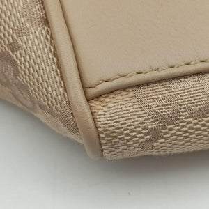 Pre-owned Gucci GG Canvas Beige Canvas x Leather 92699 handbag | stylenewstar