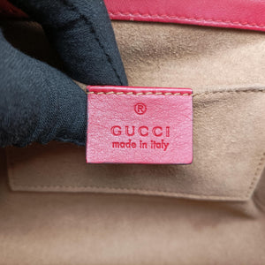 Pre-owned Gucci Padlock Beige×red×pink PVC coated canvas×Leather 409487 shoulderbag | stylenewstar