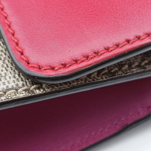 Pre-owned Gucci Padlock Beige×red×pink PVC coated canvas×Leather 409487 shoulderbag | stylenewstar
