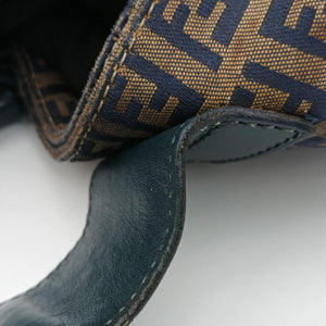 Vintage Fendi Zucchino Navy×Brown canvas×leather 8BR616 shoulderbag | stylenewstar