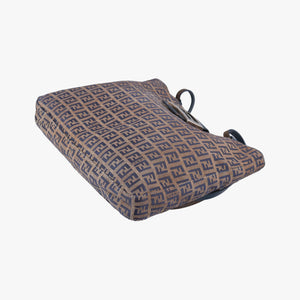 Vintage Fendi Zucchino Navy×Brown canvas×leather 8BR616 shoulderbag | stylenewstar