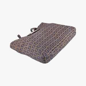 Vintage Fendi Zucchino Navy×Brown canvas×leather 8BR616 shoulderbag | stylenewstar