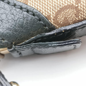 Pre-owned Gucci Guccissima Brown × Black Canvas×Leather 247279 shoulderbag | stylenewstar